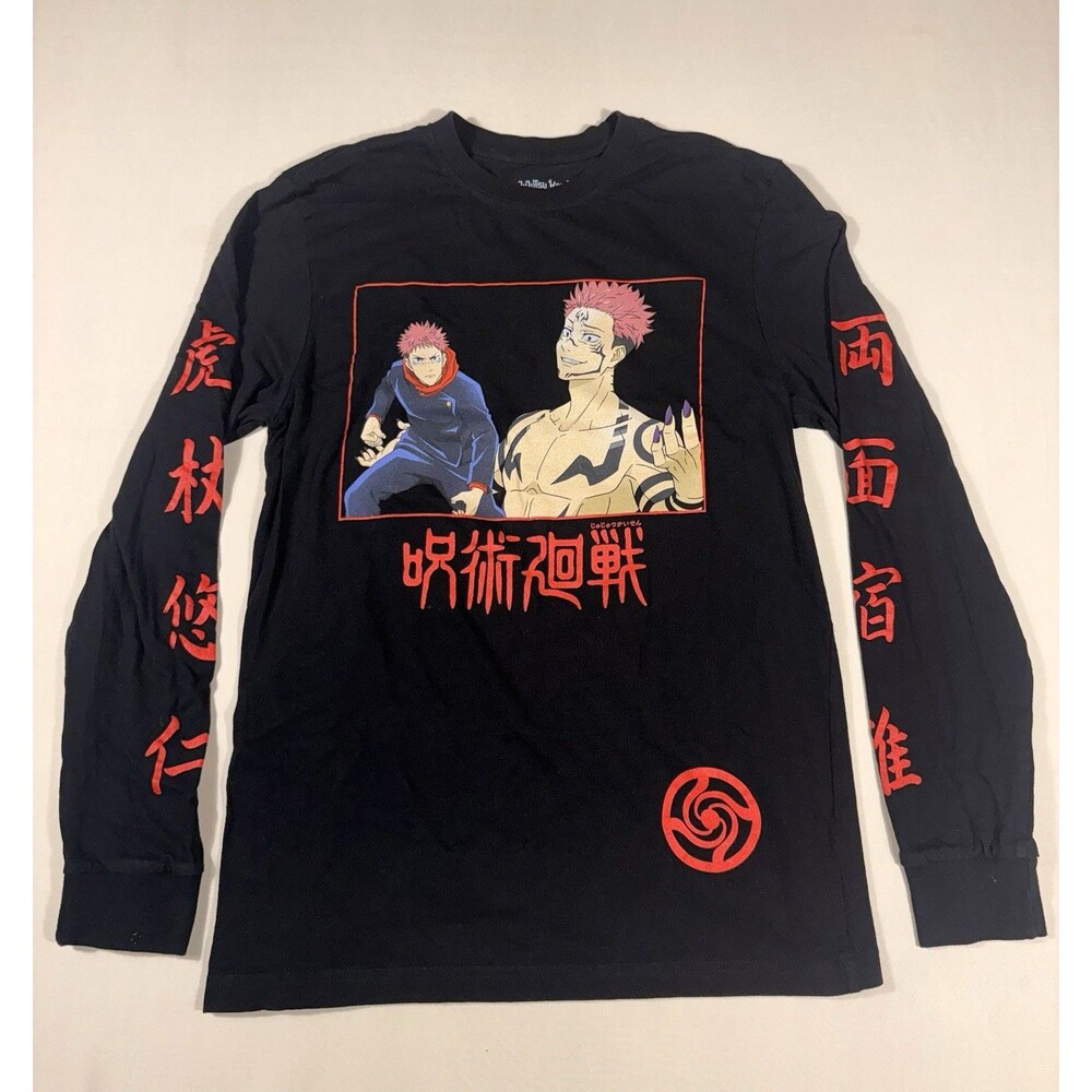 Jujutsu Kaisen Yuji & Sukuna Long Sleeve Graphic T-Shirt Size Medium